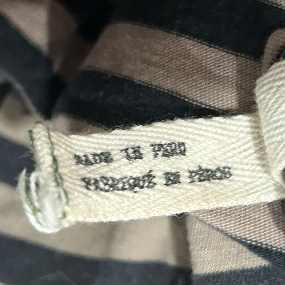 VTG Y2k Free People Striped T Shirt XS Grunge Indie Sleaze Festival V Neck Peru - Picture 10 of 11
